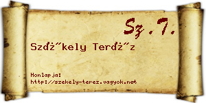 Székely Teréz névjegykártya
